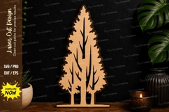 Tall Pine Tree Silhouette laser cut svg File pine tree laser Product Image 1