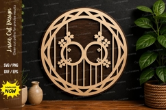 Abstract Face Frame laser cut svg File abstract face laser Product Image 1