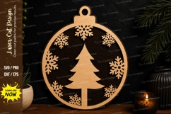 Christmas Tree Snowflake laser cut svg File christmas tree Product Image 1
