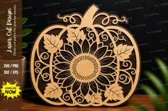 Pumpkin Floral Laser Cut Wall Art Decorative File pumpkin Product Image 1