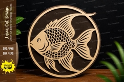 Fish Aquarium Art laser cut svg File fish laser cut file Product Image 1
