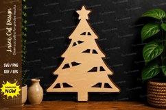 Minimal Christmas Tree laser cut svg File minimal christmas Product Image 1