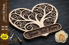 Heart Name Frame laser Cut svg Cutting file heart name svg Product Image 1