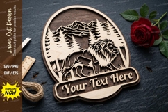 Lion Name Frame laser Cut svg Cutting file lion name svg Product Image 1