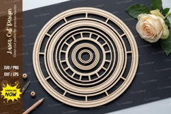 Circle Ring Laser Cut SVG laser cut svg, circle ring, concen Product Image 1
