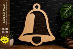 Christmas Bell Ornament laser cut svg File christmas bell Product Image 1