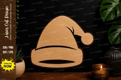 Santa Hat Christmas laser cut svg File santa hat laser cut Product Image 1