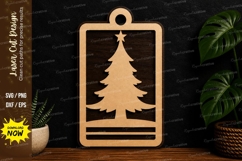 Christmas Tree Frame laser cut svg File christmas tree frame Product Image 1