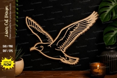 Flying Bird Silhouette laser cut svg File flying bird laser Product Image 1
