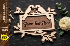 Bird Name Frame laser Cut svg Cutting file, bird name svg Product Image 1