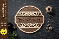 Round Name Frame laser Cut svg Cutting file, round name svg Product Image 1