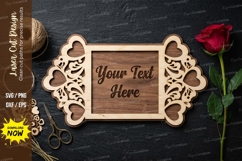 Floral Name Frame laser Cut svg Cutting file,floral name svg Product Image 1
