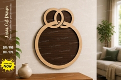 Ring Wall Frame laser Cut svg Cutting file, ring frame svg Product Image 1
