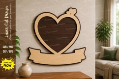 Heart Name Frame laser Cut svg Cutting file, heart name svg Product Image 1
