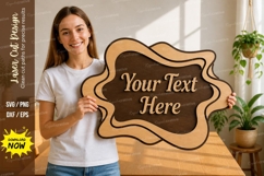 Abstract Name Frame laser Cut svg Cutting file, abstract svg Product Image 1