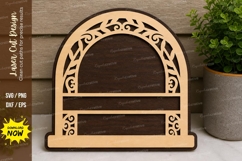 Arch Name Frame laser Cut svg Cutting file arch frame svg Product Image 1