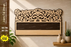 Floral Rectangle Frame laser Cut svg Cutting file floral Product Image 1