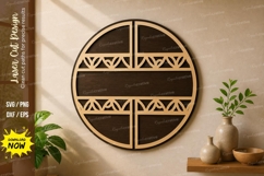 Geometric Circle Panel laser Cut svg Cutting file geometric Product Image 1