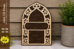 Arch Floral Frame laser Cut svg Cutting file arch floral Product Image 1