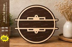 Round Name Plate Frame laser Cut svg Cutting file Product Image 1