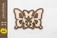 Butterfly Layered Shape laser cut svg File butterfly layered Product Image 1