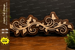 Butterfly Vine Border laser cut svg File butterfly vine Product Image 1