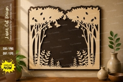 Forest Tree Frame laser cut svg File forest tree laser cut Product Image 1