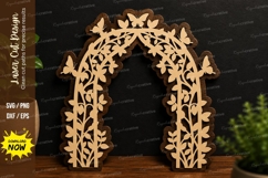 Butterfly Arch Frame laser cut svg File butterfly arch frame Product Image 1