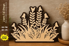 Butterfly Grass Decor laser cut svg File butterfly grass Product Image 1