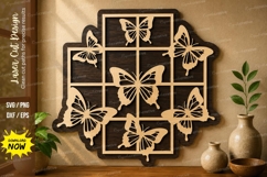 Butterfly Grid Pattern laser cut svg File butterfly grid Product Image 1