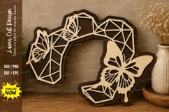 Geometric Butterfly Arch laser cut svg File geometric Product Image 1