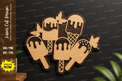 Ice Cream Popsicle Decor laser cut svg File ice cream Product Image 1