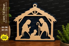 Nativity Scene Decor laser cut svg File nativity scene laser Product Image 1
