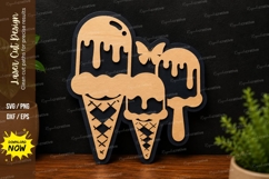 Ice Cream Design laser cut svg File ice cream laser cut file Product Image 1