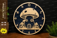 Mushroom Clock Design laser cut svg File mushroom clock Product Image 1