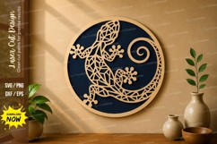 Floral Moon Scene laser cut svg File floral moon laser cut Product Image 1