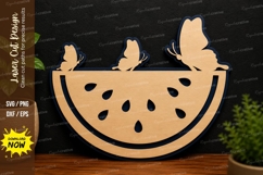 Watermelon Butterfly Art laser cut svg File watermelon Product Image 1