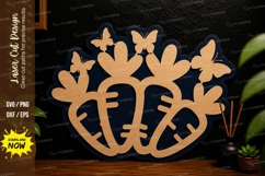 Carrot Butterfly Design laser cut svg File carrot butterfly Product Image 1