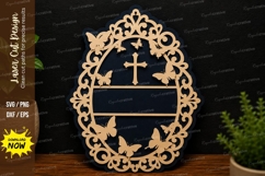 Christian Floral Frame laser cut svg File christian floral Product Image 1