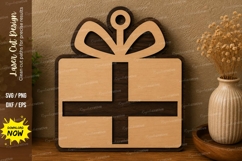 Gift Box Ornament laser cut svg File gift box laser cut file Product Image 1
