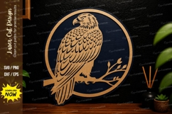 Eagle Bird Circle laser cut svg File eagle bird laser cut Product Image 1