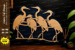 Flamingo Bird Group laser cut svg File flamingo bird laser Product Image 1