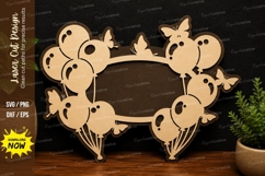 Ghost Balloon Frame laser cut svg File ghost balloon laser Product Image 1
