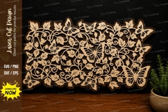 Butterfly Floral Panel laser cut svg File butterfly floral Product Image 1