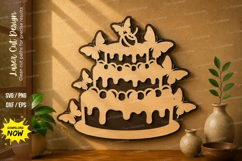 Layer Cake Design laser cut svg File layer cake laser cut Product Image 1