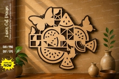Geometric Fruit Design laser cut svg File geometric fruit Product Image 1