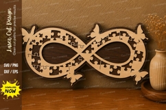 Infinity Puzzle Art laser cut svg File infinity puzzle laser Product Image 1