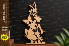 Puzzle Butterfly Grid laser cut svg File puzzle butterfly Product Image 1