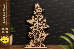 Butterfly Vine Accent laser cut svg File butterfly vine svg Product Image 1