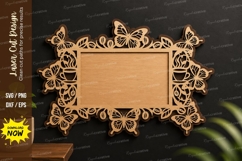 Butterfly Floral Label laser cut svg File butterfly floral Product Image 1